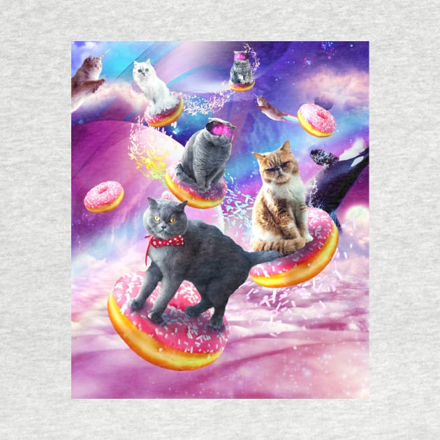 Cat Donut - Cats Riding Donuts by Random Galaxy